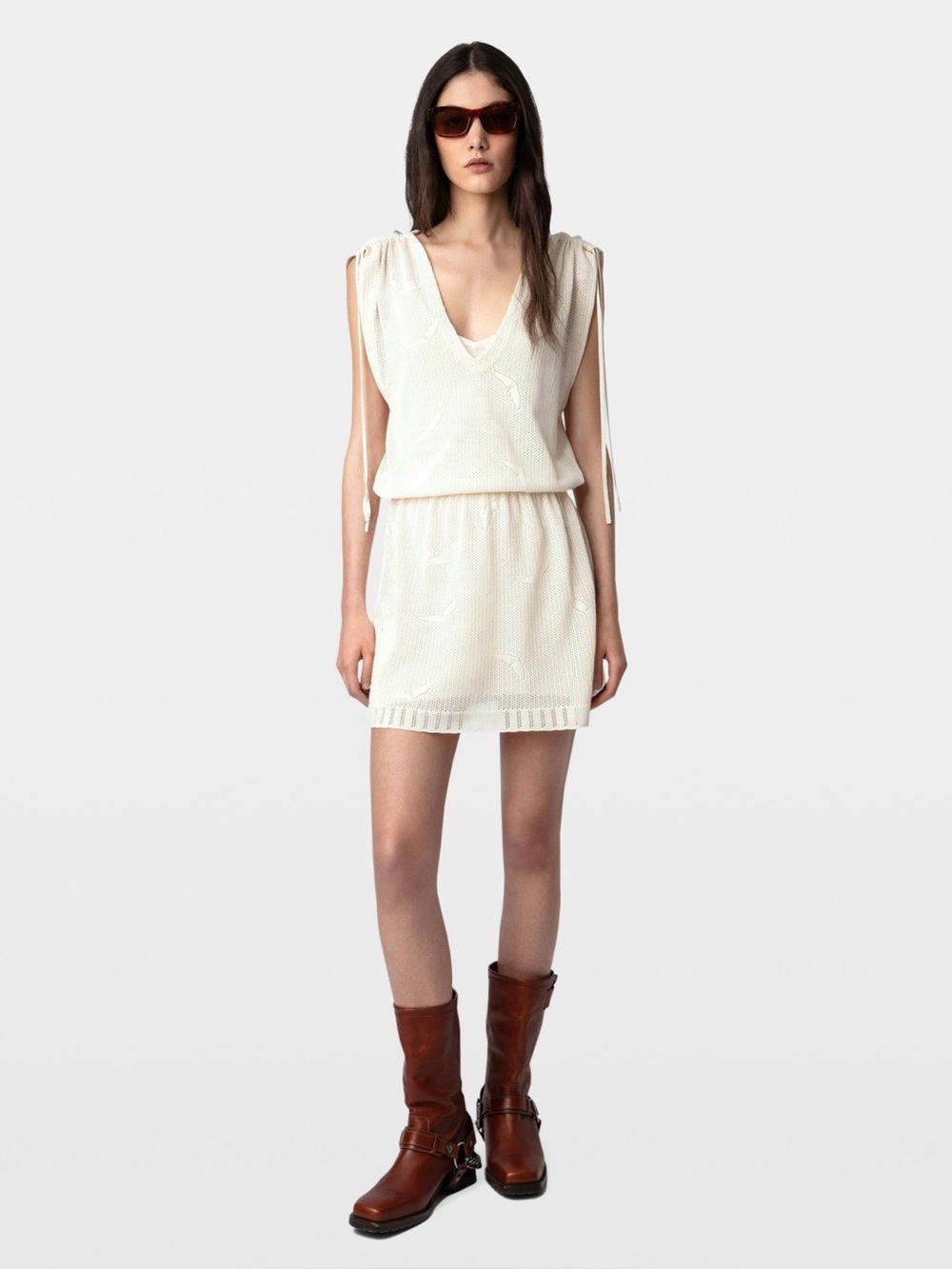 ZADIG & VOLTAIRE Alanis Dress in Color Ecru